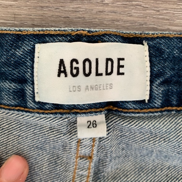AGOLDE Parker Denim Shorts in Lowkey - Picture 4 of 5